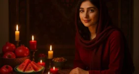 مجموعه پرامپتهای شب یلدا برای ساخت تصاویر واقعی کنار سفره یلدا مجموعه پرامپتهای شب یلدا برای ساخت تصاویر واقعی کنار سفره یلدا