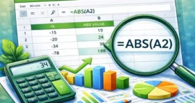 آموزش تابع ABS برای قدر مطلق در اکسل با مثال ساده آموزش تابع ABS برای قدر مطلق در اکسل با مثال ساده