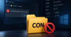 چرا ویندوز اجازه نمیدهد پوشهای به نام CON بسازید؟ چرا ویندوز اجازه نمیدهد پوشهای به نام CON بسازید؟